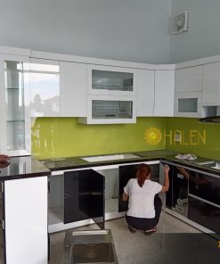 Công trình tủ bếp nhựa Picomat do OHALEN thiết kế và thi công cho khách hàng tại Hà Nội