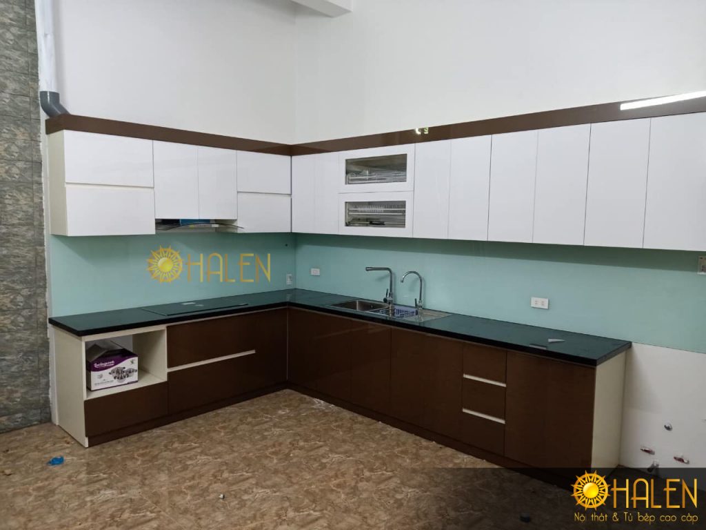 Hình ảnh tủ bếp đã hoàn thiện để bàn giao cho khách hàng - nội thất OHALEN