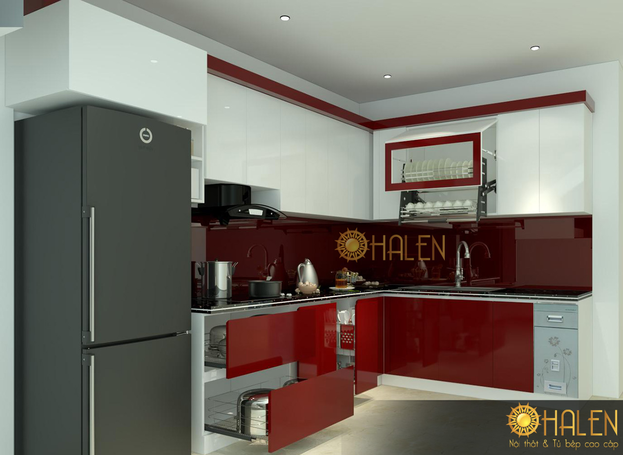 Tone màu sắc nổi bật và phù hợp cho các gia chủ mệnh Hỏa- Tủ bếp trọn gói tại OHALEN