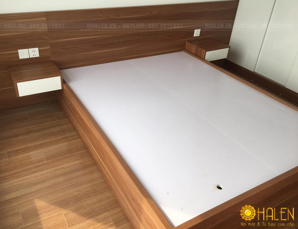 Mẫu giường ngủ gỗ công nghiệp sang trong và tiện nghi