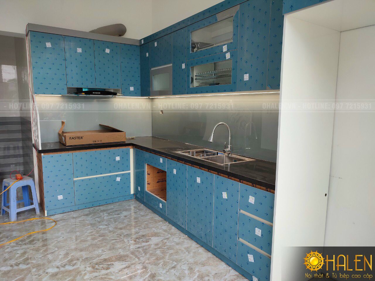 Công trình tủ bếp tại Bắc Giang - nội thất OHALEN thiết kế và thi công