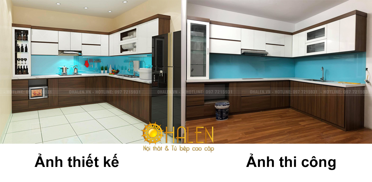 OHALEN hiện nay là đơn vị hàng đầu tại Hà Nội chuyên thiết kế và thi công tủ bếp uy tín- chất lượng