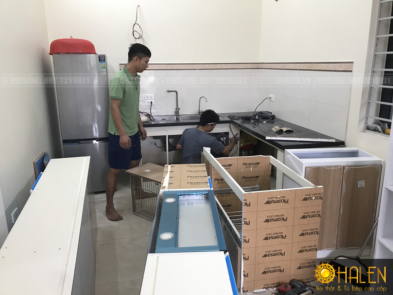 Bắt đầu quá trình đóng tủ bếp ở Bắc Từ Liêm - Hà Nội